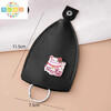 Chanyue pull-out key bag storage mini protective cover for men's and women's cars universal cute cartoon car keys creative pull-out black lucky cat 1 pack