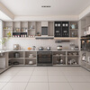 Kezitu Bunny Cabinet Package Open Kitchen Integrated Kitchen Cabinet Customized Home All-in-One Assembled Stove 3m Base Cabinet + 3m Countertop + 1m Wall Cabinet