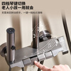 BSITN shower head set bathroom supercharged shower head complete set of piano keys bathroom shower head gun gray B106