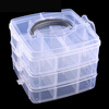 Component box transparent plastic box screws small storage box hardware storage box tool electronic parts box with lid large 6 compartments removable partition