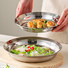 Onlycook316 stainless steel plate food grade dinner plate household dish preparation plate round plate dinner plate tableware 16cm