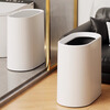 Sha Aijie trash can household living room slotted garbage storage bucket toilet bedroom large paper basket light luxury sanitary tube new style direct-throw lidless slotted trash can simple white