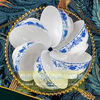 LZJV Jingdezhen oil-free ceramic tableware, high-value Chinese-style high-temperature blue and white porcelain household bone china noodle bowl and plate set 4.5-inch rice bowl 10 pieces