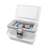Insulated box mini refrigerator medical transport 2.6L breast milk low temperature preservation 2-8 biological preparations transfer box 2.6L white with temperature display + 3 ice bags 1 ice row