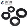 Guwanji black enlarged nylon flat gasket thin round gasket ultra-thin nylon flat gasket plastic insulation high temperature resistant gasket M5*10*1 (100 pieces)