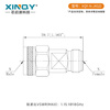 XINQY Xinqiyuan N to SMA RF adapter 18/40GHz high frequency 3.5/2.92/2.4mm mutually rotating coaxial connector N male-N female (18G)