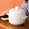 Youlaifu ceramic bowl stew pot soup bowl water-proof stew pot liner steamed egg porridge bird's nest cup pot tableware double lid spoon large 600ml