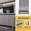 Meikejie imitation wood grain waterproof thickened cabinet renovation and color change ugly stickers furniture cabinet kitchen anti-oil stain self-adhesive film imitation wood grain light gray 5 meters X 80 cm