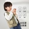 YEEHOO shopping mall same style children's vest spring and summer breathable workwear casual vest pure cotton vest new style mountain green check 90 cm