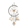 Yunya modern living room decoration clock wall clock 2025 new high-end atmospheric simple creative clock wall hanging watch art Fu Lu Sheng Cai 68cm*32cm