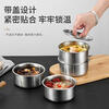 Enshou water steamed egg bowl 304 stainless steel high temperature resistant water-proof stew pot steamed cake steamed egg custard special bowl steamed rice small bowl height 6CM diameter 11CM with lid 650ml