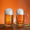 An Junsheng Summer Beer Cup Thickened Heat-Resistant Glass Draft Beer Cup with Handle Home Beer Cup 300ml Wine Cup 280ml Beer Cup*6 Only