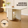 Quanyou Home Cream Style Multifunctional Sideboard Integrated Wall-mounted Small Household Folding Dining Table and Chair Combination Home Museum Sideboard + Table + Dining Chair (A*2+B*2)