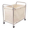 Linen Cart Hotel Guest Room Service Cart Stainless Steel Cart Laundry Room Dry Cleaning Shop Storage Recycling Car Thickened Disassembly Conical Coffee Linen Cart