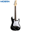 MOSEN MS-SS60BK electric guitar ST type with tremolo single double coil beginner electric guitar elegant black