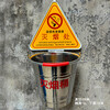 Wall-mounted ashtray construction site large cigarette butt bucket outdoor smoking area smoke extinguishing column public wall nail-free cigarette extinguishing bucket yellow extra large yellow card (bucket 20)
