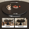 Delifeng Slate Dining Table Home Medieval Style Dining Table Round Table Black Minimalist Thickened Full Support Carbon Steel Retro Round Dining Table Single Dining Table 1.2 Meter Table Without Turntable Swallowtail Butterfly