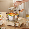 Kanda Japanese snow pan stainless steel small milk pot hot milk pot cooking noodles instant noodle pot baby infant food supplement pot imported soup pot snow pan (including glass lid) 20cm
