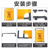 Hongjian HJ fabric fence is under construction. Please do not approach. Safety construction warning guardrail. Folding movable screen. Length 60cm*Height 1m. 3 pieces/set. Price for one set.