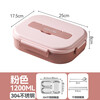 Food-grade stainless steel insulated lunch box with lid, plate, canteen, student compartment, office worker, portable 304 stainless steel lunch box, random color, 1 layer