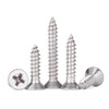 Jinggong 304 stainless steel countersunk head self-tapping screws cross flat head wood screws M2.9M3.9M4.8M5.5 M1*3 (200 pieces)