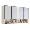 Fat Donglai same style kitchen cabinet aluminum alloy kitchen wall cabinet wall cabinet space aluminum wall storage cabinet balcony bathroom two doors 60*30*60 ecological board white cabinet + space