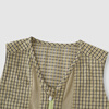 YEEHOO shopping mall same style children's vest spring and summer breathable workwear casual vest pure cotton vest new style mountain green check 90 cm