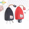 Chanyue pull-out key bag storage mini protective cover for men's and women's cars universal cute cartoon car keys creative pull-out black lucky cat 1 pack