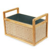 Twine Rattan and Wood Cooling Basket Beverage Cooling Ice Bucket