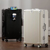 Bif Paul 37 open suitcase trolley case aluminum frame thickened large capacity suitcase male and female students password box boarding case titanium gray 37 open thickened can seat 26 inches long distance students