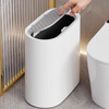 Sha Aijie trash can household living room slotted garbage storage bucket toilet bedroom large paper basket light luxury sanitary tube new style direct-throw lidless slotted trash can simple white