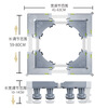 Washing machine support base universal mobile rack semi-automatic double cylinder double cylinder heightening moisture-proof bracket storage rack gray double cylinder extension tube 8 feet