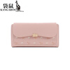 Kangaroo (KANGAROO) Wallet Women's Long Style 2026 New Korean Version Cute Flower Women's Wallet Large Capacity Card Holder Wallet Two-in-One Women Pink