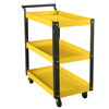 STANLEY Tool Trolley Auto Repair Storage Trolley Industrial Grade Workshop Shelf Mobile Tool Box with Drawer Parts Trolley 3-Gate Tool Trolley with Hanging Plate STST74321-23