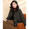 Kebei's double-sided Xiaoxiangfeng woolen coat for women winter new style plus velvet thickened plush short top black M