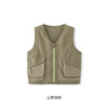 YEEHOO shopping mall same style children's vest spring and summer breathable workwear casual vest pure cotton vest new style mountain green check 90 cm