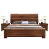 Youkaji walnut Chinese solid wood bed 1.8mx2m master bedroom double bed storage bed 1922 1.8m frame