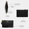 COACH Wallet Girls New Year Birthday Gift Card Bag Wrist Bag Storage Mobile Phone Clutch Long Luxury Bag Black Black One Size
