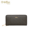 Goldlion Wallet Women's 2025 New Clutch Printed Long Zipper Multifunctional Coin Purse Women's Wallet Clutch Dark Brown