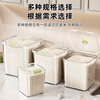 Bonnymeijia rice bucket household 2025 new food-grade rice cylinder flour storage tank insect-proof and moisture-proof sealing surface bucket grain storage bucket square transparent green 10 catties with measuring cup