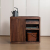 Walnut mobile tea cabinet household kettle integrated tea table side cabinet living room balcony tea table side table 1. Walnut tea cabinet C3
