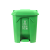 Senser trash can classification commercial property foot-operated with lid large large capacity indoor and outdoor office outdoor hotel school trash can green (food waste) 100 liters