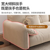 Duwo fabric sofa living room modern simple sofa small apartment double seat straight sofa 1.8m light gray