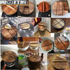 Fir wood carbonized pot lid round lid universal wok lid household old-fashioned round wooden pot lid rural large pot lid diameter double handle 72cm