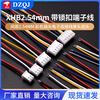 XHB2.54mm locking terminal cable, pitch 2.54mm, color plug electronic connection cable, single-ended and double-ended, 150mm single-ended (tin-plated tail), 2P male (5 pieces), no specification