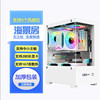 Nine-tailed fox sea view room column-free MINI computer case desktop double-sided glass side see-through/support MATX motherboard/120 water cooling T09 column-free MINI sea view room white empty box