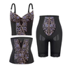 Duyini Body Manager genuine offline same style body sculpting mold orthopedic body-shaping corset three-piece set black three-piece set (long bra + waist clip + trousers) 6XL 122 size (155-165 catties)