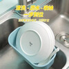 Kitchen sink drain basket can be hung filter basket vegetable and fruit plastic drain rack food separator universal wet and dry separation green 1 piece storage/draining/moisture-proof