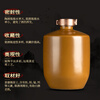 Baofuxiang Jingdezhen Ceramic Wine Bottle 1kg/5kg Household Sealed Small Wine Jar Empty Wine Bottle Cellar Wine Jug Wine Storage Tank Yellow Glaze Bottle 5kg-Polymer Cover