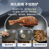 Three-headed eagle uncoated titanium pot non-stick pot induction cooker gas pure titanium wok multi-functional household wok set pot titanium pot 32cm + frying pan 28cm 2-piece set